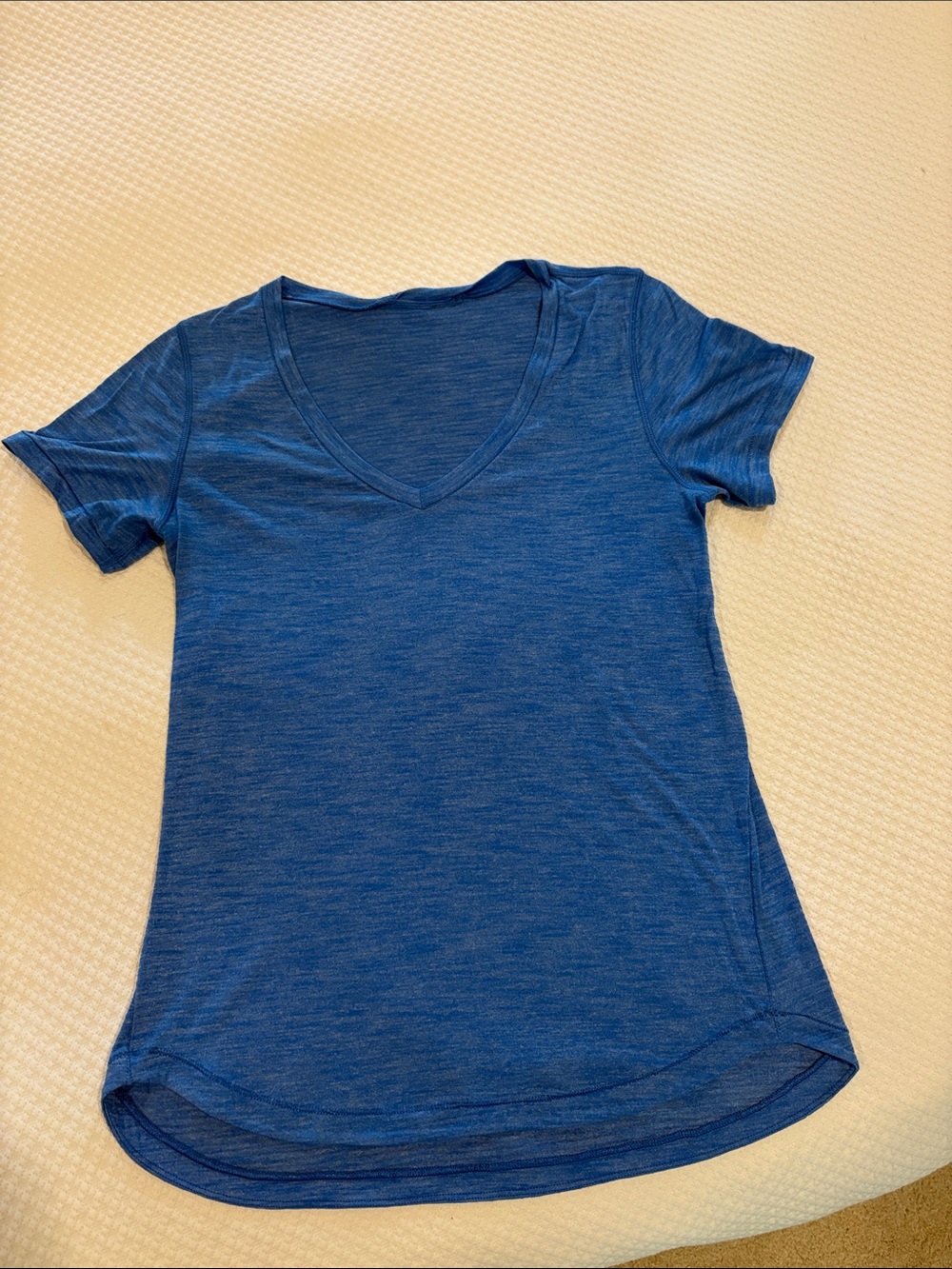 Lululemon V-Neck Short Sleeve Top - Blue